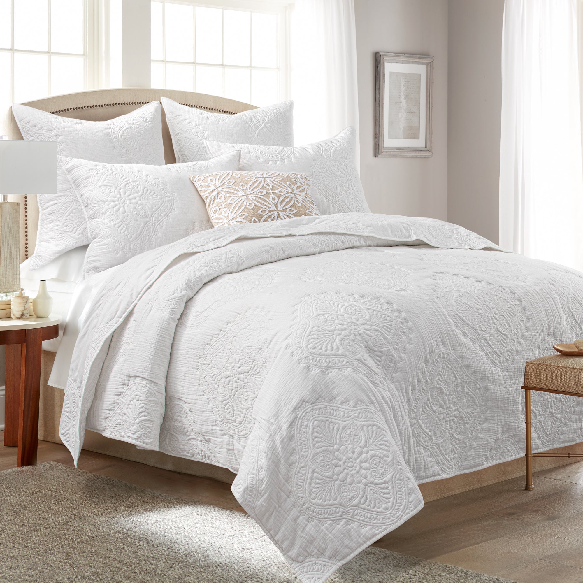 Premium Muslin Stitch Quilt Set - Soft Breathable Bedding for Nursery, Crib & Toddler - Cozy Lightweight Blanket for Baby Shower Gift & Nursery Decor