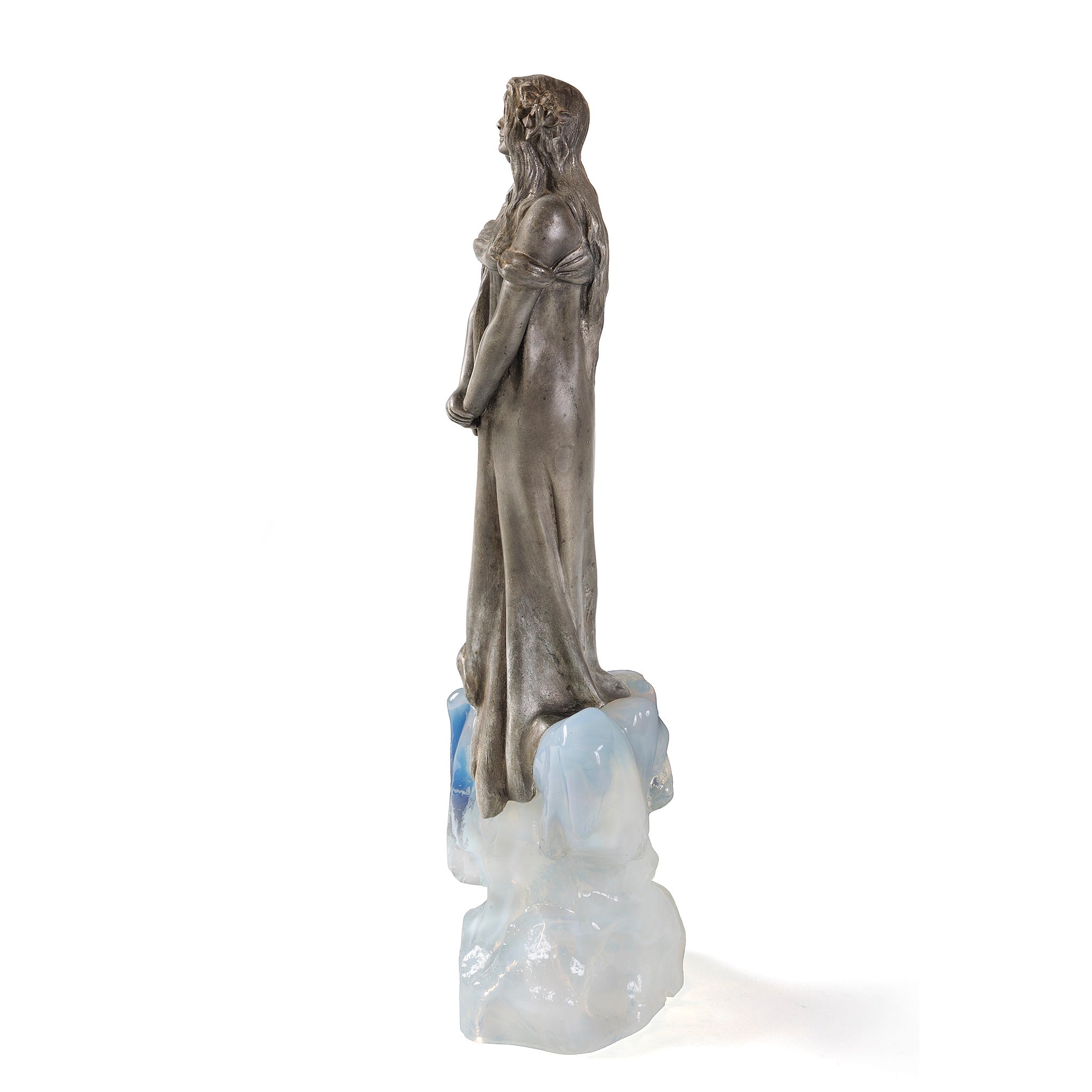 Julien Caussé La Fee des Glaces (Ice Maiden) Sculpture - Handcrafted French Art Statue for Home Decor, Gift & Collectible | Perfect for Living Room, Office & Garden Display