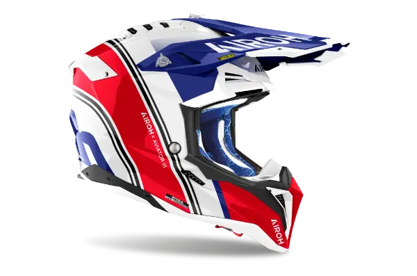 Airoh Aviator 3 Hima Gloss Red Motorcycle Helmet - DOT & ECE Certified for Street & Racing - Lightweight & Comfortable for Long Rides & Commuting