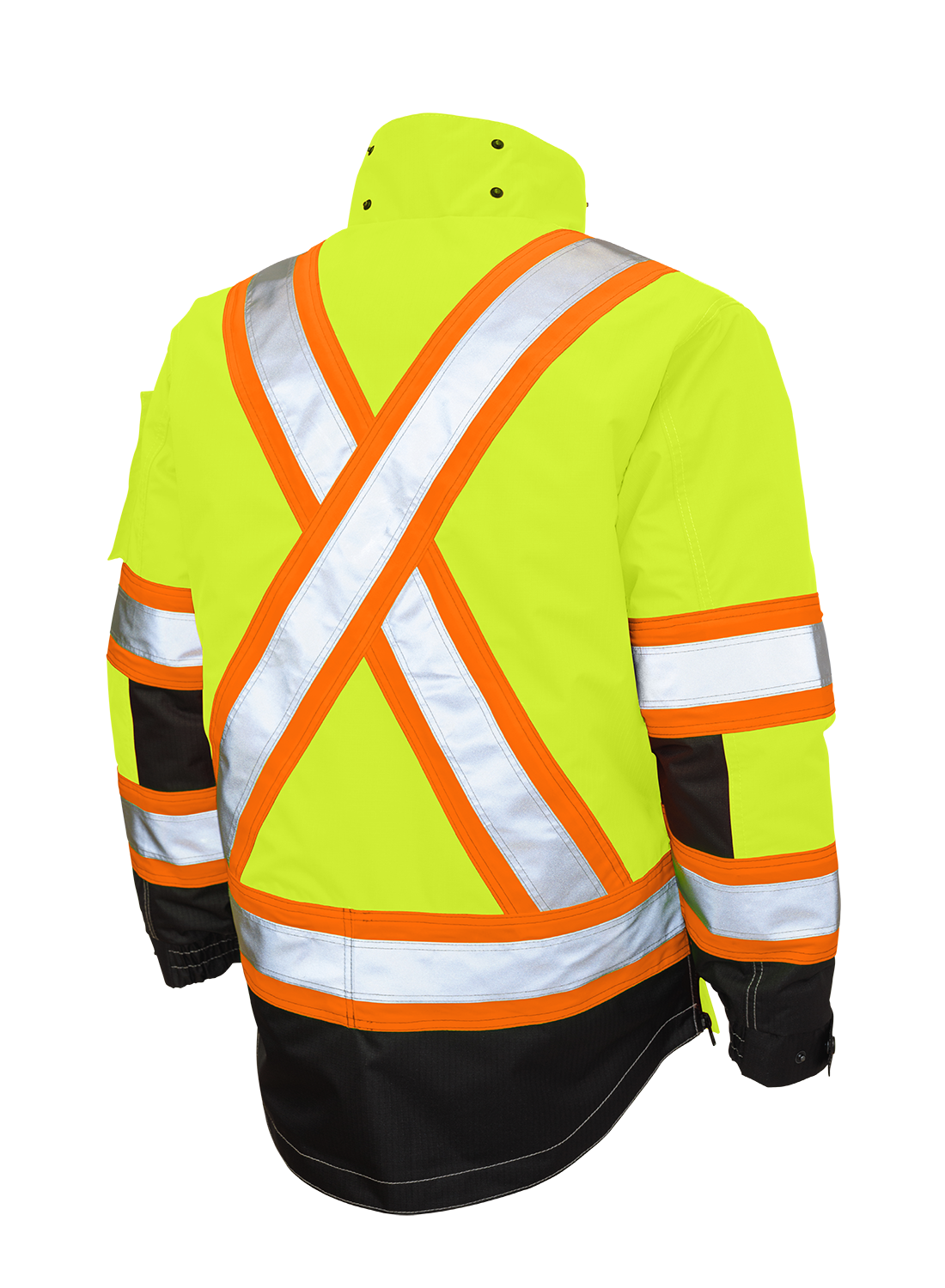 Tough Duck 4-in-1 High Visibility Safety Jacket S187 - Reflective Work Vest for Construction, Road Workers & Outdoor Activities
