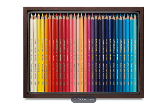 Caran D'Ache Supracolor Watercolor Pencils Set - 60 Premium Artist Pencils in Wooden Gift Box for Drawing, Sketching & Coloring | Perfect for Professional Artists, Students & Hobbyists