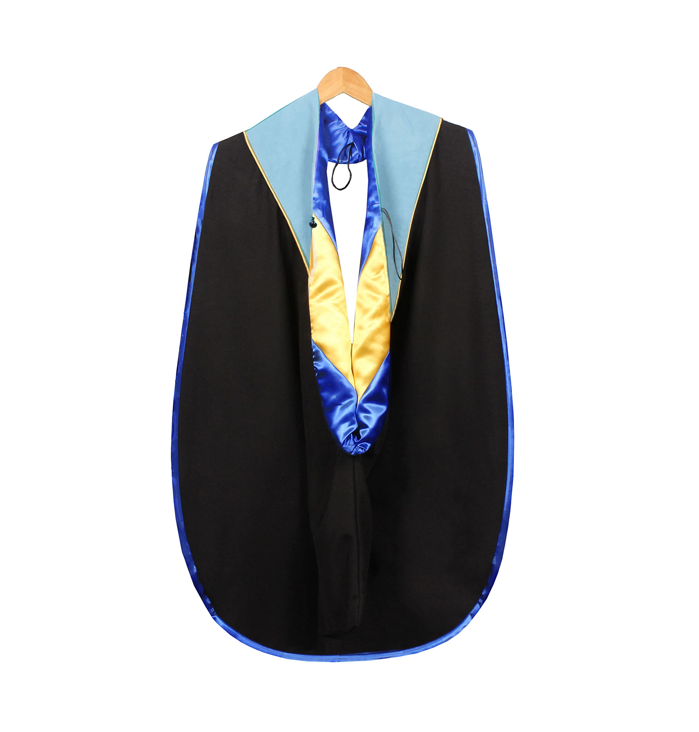 Premium Doctoral Graduation Gown Set with 8-Sided Tam & Hood - PhD Graduation Ceremony, Academic Regalia for Commencement & Formal Events