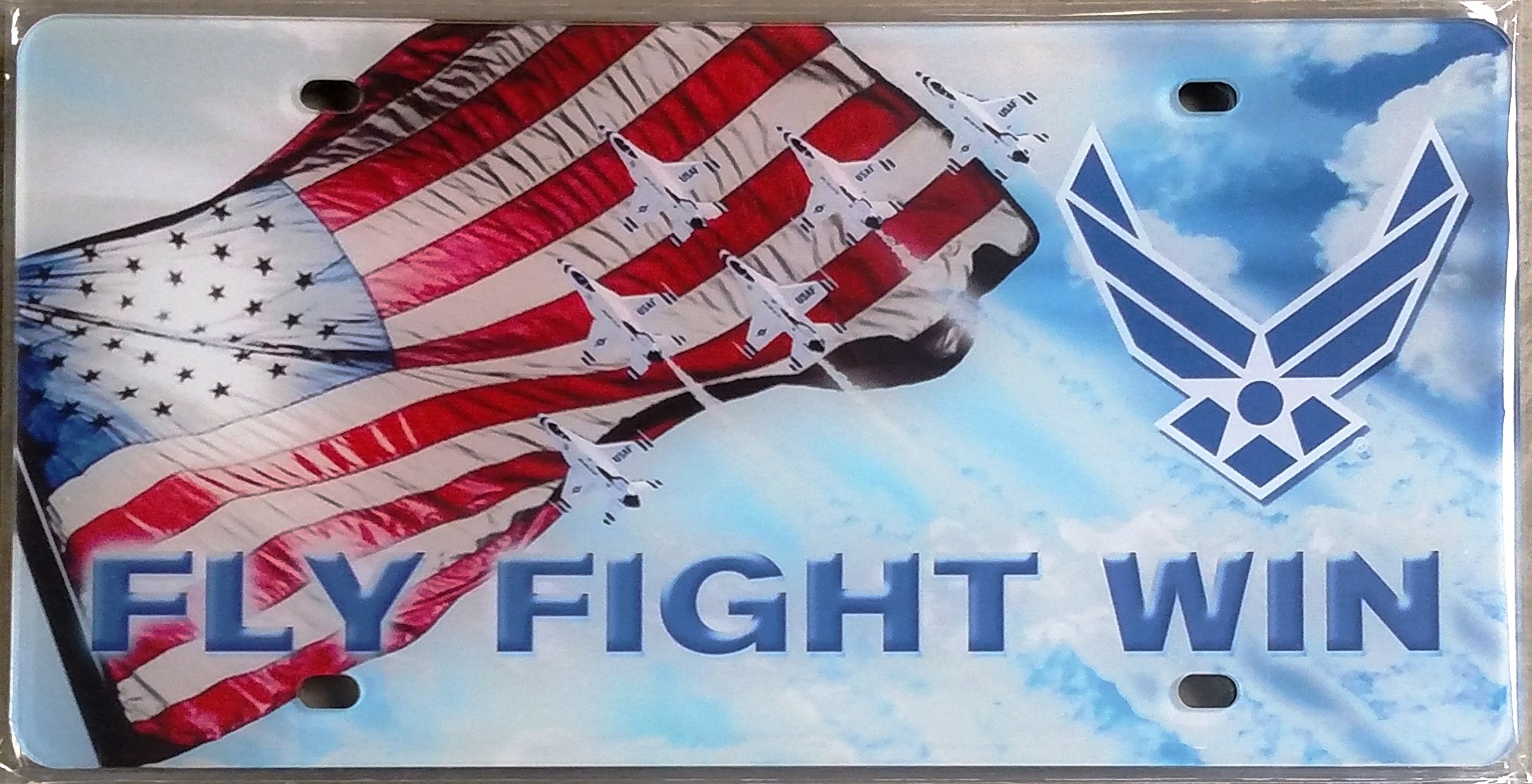 WinCraft Military Air Force S23430 United States Air Force Specialty Acrylic License Plate - Multicolor Car Accessory for Military Enthusiasts & Patriotic Decor