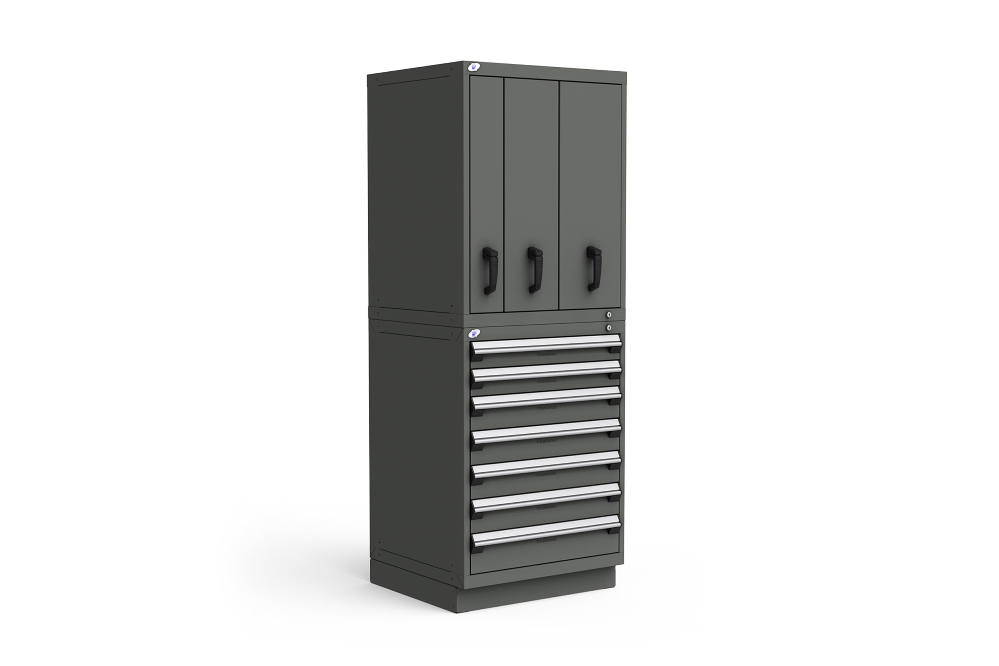 Rousseau R2V 7-Drawer Storage Cabinet - Organize Office, Living Room, or Bedroom with Premium Wooden Storage Solution
