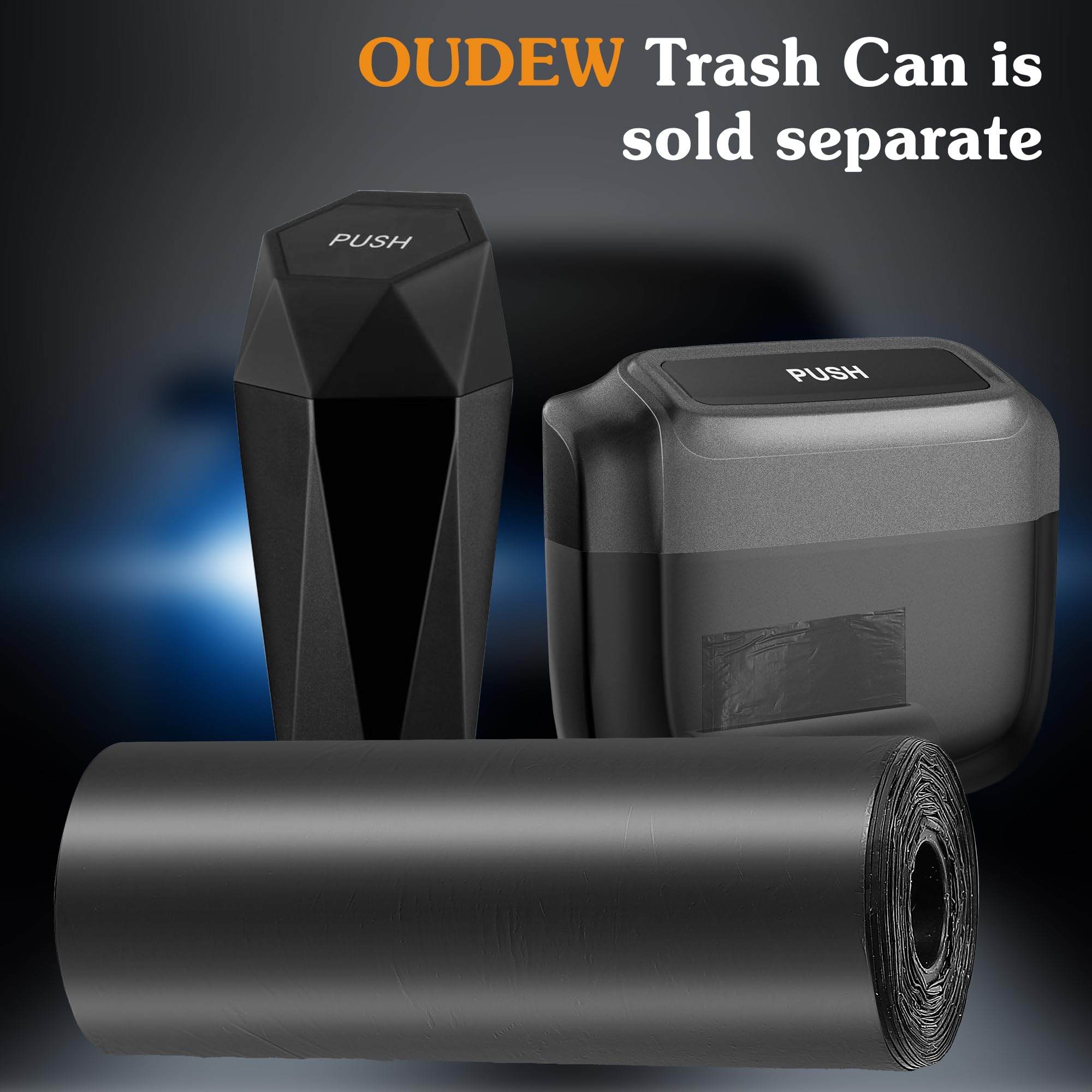 Mini Plastic Car Trash Can Liner Refills (60-Pack) - Small Trash Bags for Vehicles, Office & Home Use - Perfect for Car, Truck, RV & Small Waste Bins (Trash Can Not Included)