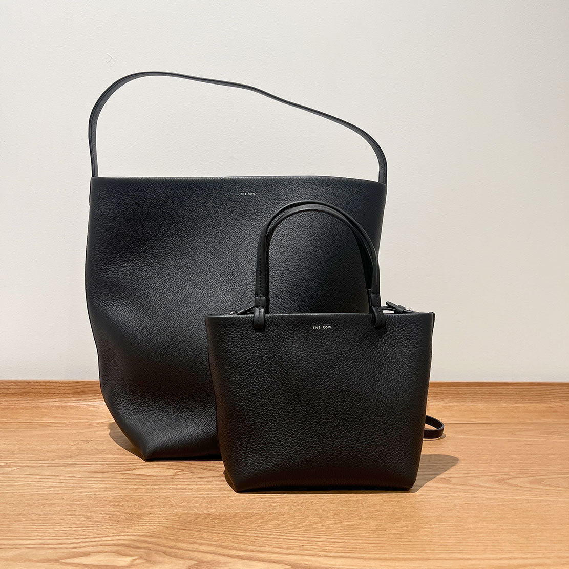 Park Small Tote Grained Leather Handbag in Black - Perfect for Work, Travel & Everyday Use