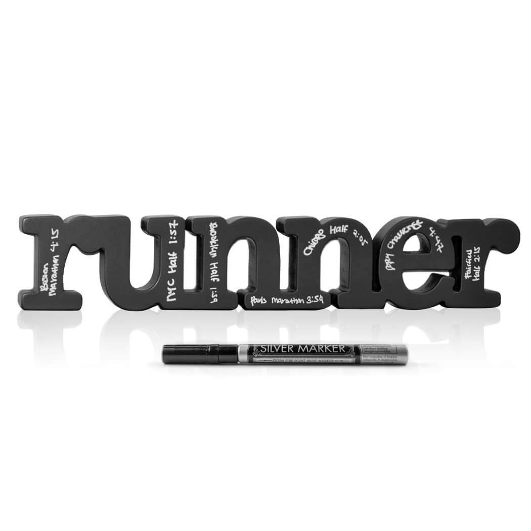ChalkTalkSPORTS Wooden Run Sign - Inspirational Shelf & Desk Décor for Home Office, Gym, or Running Enthusiasts - Motivational Wooden Wall Art for Runners