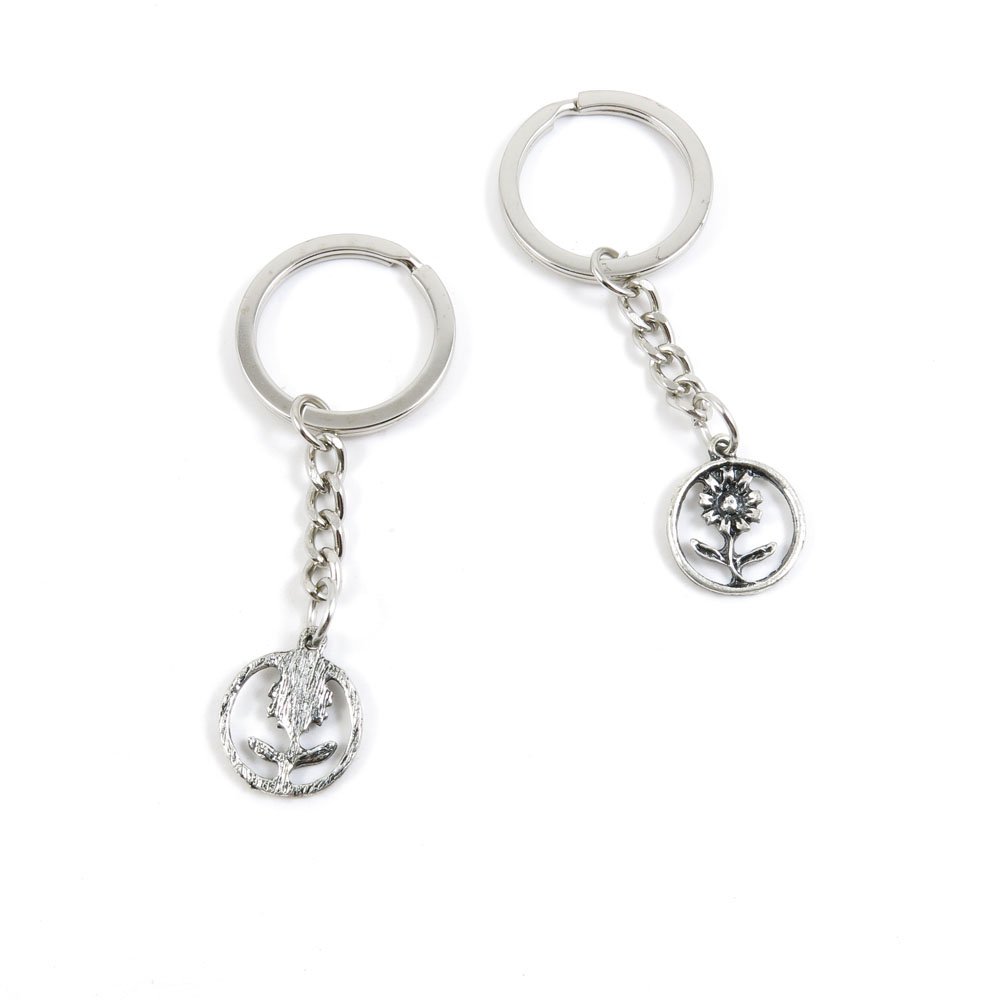 270 Pieces Sunflower Keychain Charms - Bulk Key Ring Accessories for Cars, Home & Office Keys - Durable Metal Key Tags for Automotive, Door & Bag Decorations (Perfect for Gifts, DIY Crafts & Organization)