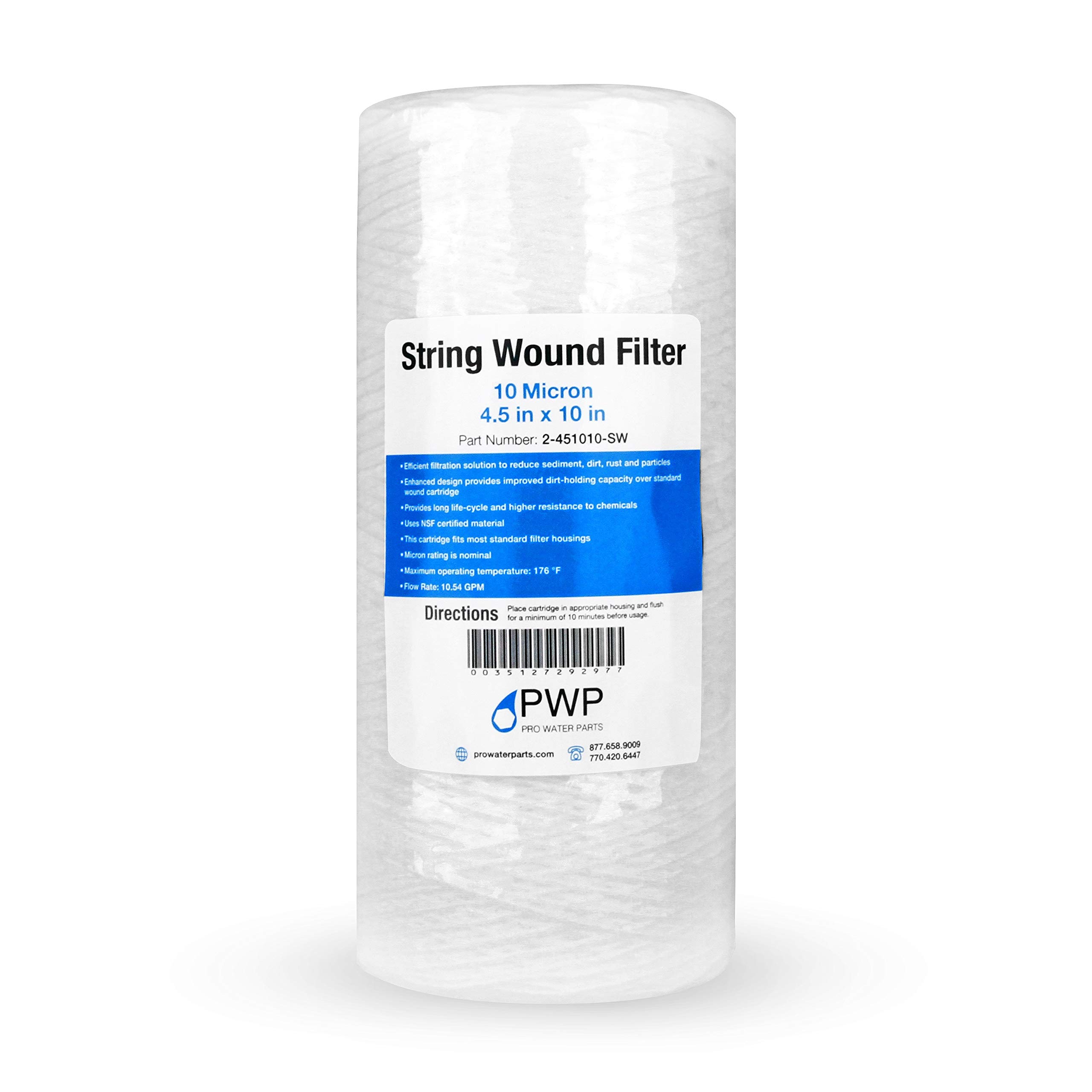 10 Pack String Wound Sediment Water Filter Cartridges 10
