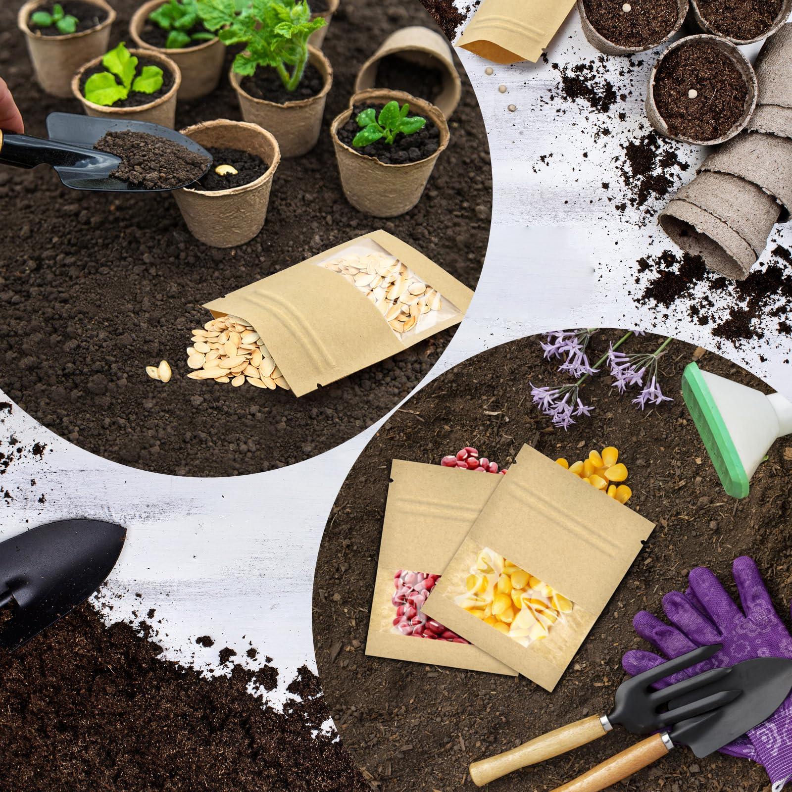 100 Pcs Small Resealable Seed Envelopes | 2.7