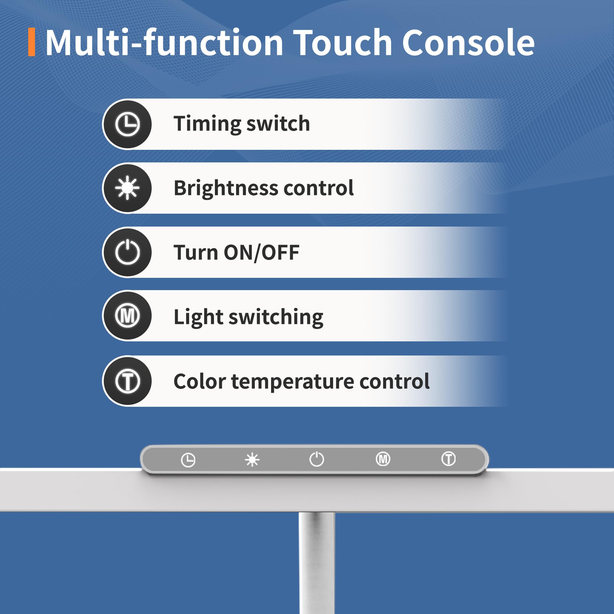 3-Color Stepless Dimming LED Desk Lamp with Clamp & Touch Control - Adjustable Memory Eye-Caring Light for Home Office, Computer Work, Sewing & Reading (White) | Perfect Study & Task Lighting Solution