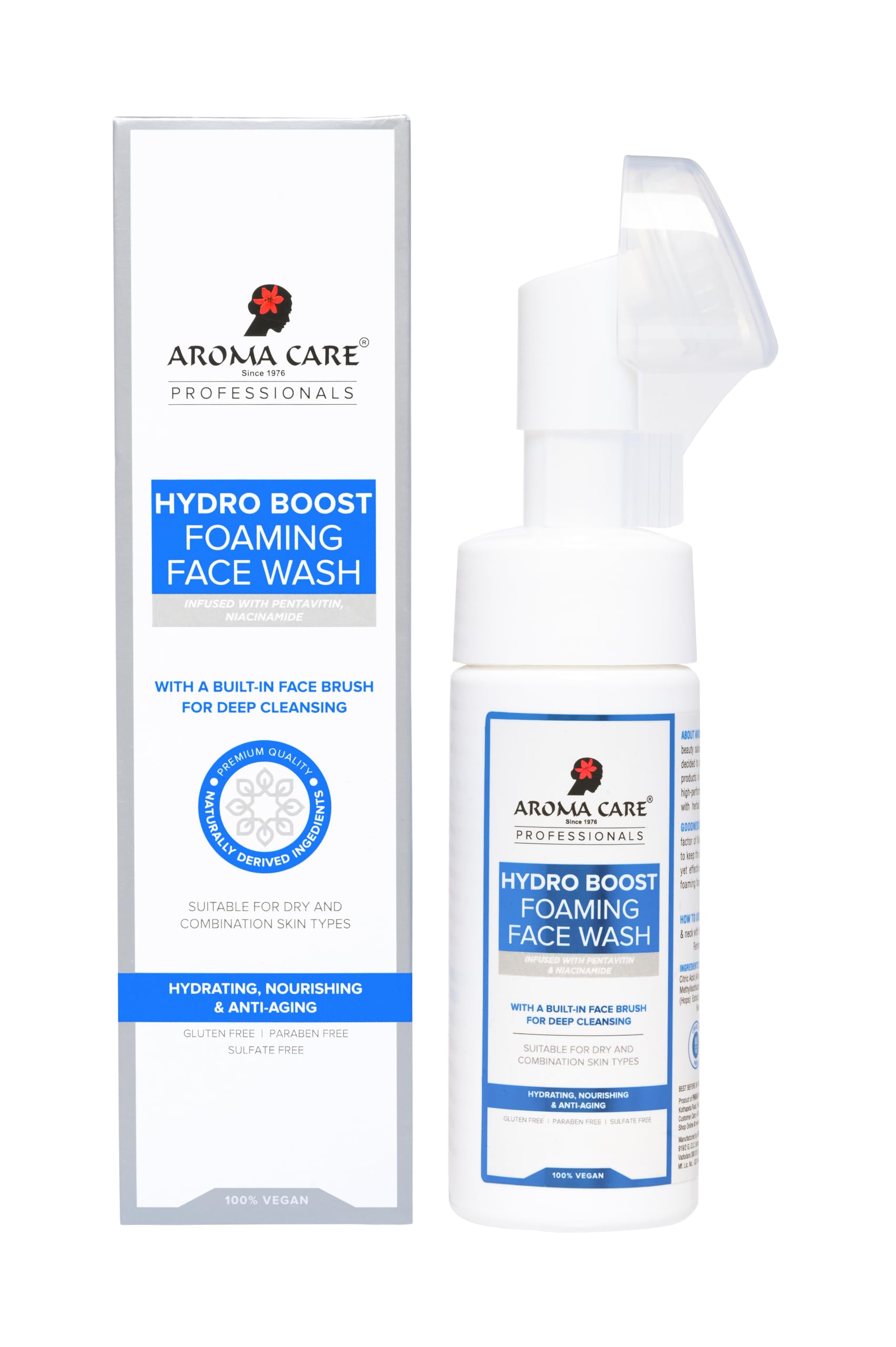 Aroma Care PRO Hydro Boost Foaming Face Wash 150ml - Hydrating & Deep Cleansing Facial Cleanser for Dry, Oily & Sensitive Skin | Refreshing Daily Skincare Routine