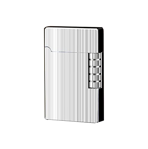 Adjustable Soft Flame Lighter for Cigars - Metal Sliver Design for Smoking & Gifting