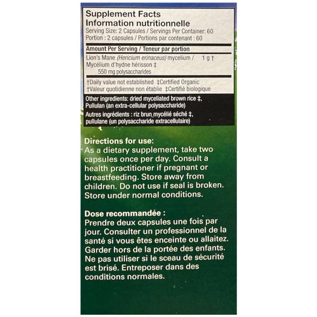 Host Defense Lion's Mane Mushroom Supplement - 120 Vegan Capsules for Brain Health, Memory & Focus - Organic Immune Support for Students, Professionals & Seniors