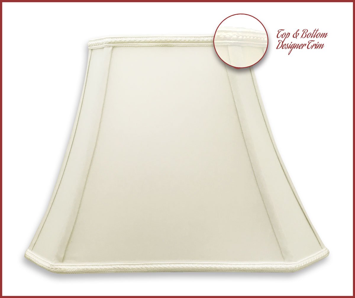 Royal Designs DSO-68-16WH-2 White Lampshades 16 Inch - 2 Pack Set for Bedroom, Living Room & Office Lighting Decor