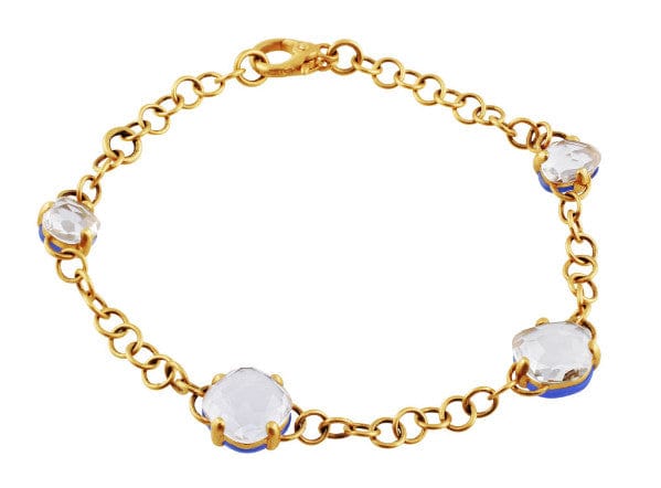 18K Rose Gold Pomellato Capri Chalcedony Crystal Bracelet for Women - Elegant Gemstone Jewelry Gift for Birthday, Anniversary & Special Occasions