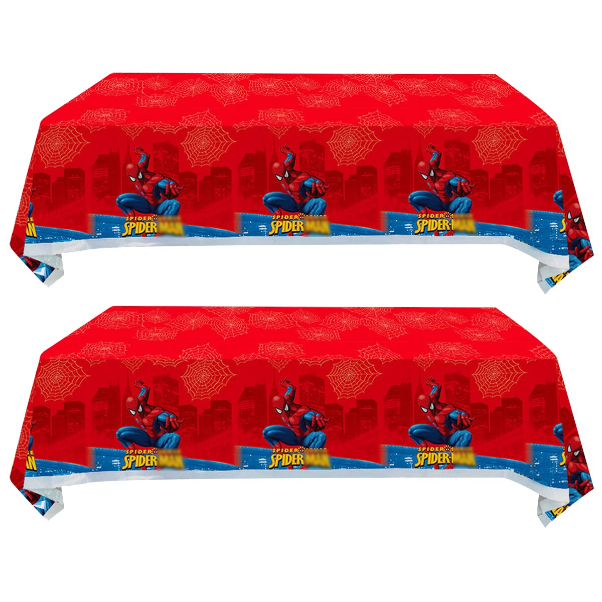 2-Pack Spider-Themed Birthday Party Tablecloths - Plastic Superhero Table Covers for Kids Birthday Decorations | Perfect for Superhero Themed Parties, Indoor & Outdoor Celebrations