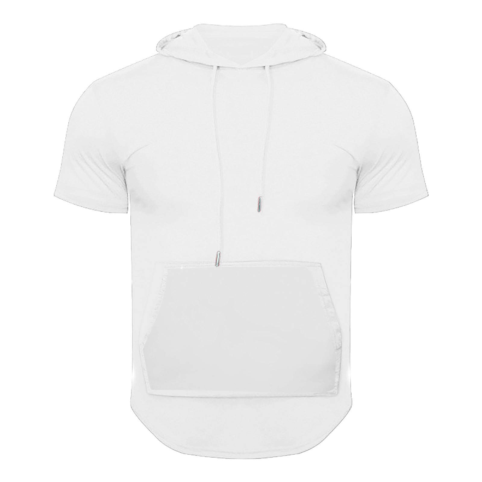 **Men's 2-Piece Casual Tracksuit Set - Short Sleeve Hoodie & Shorts for Summer | Breathable & Sporty Outfit for Gym, Running, and Streetwear**