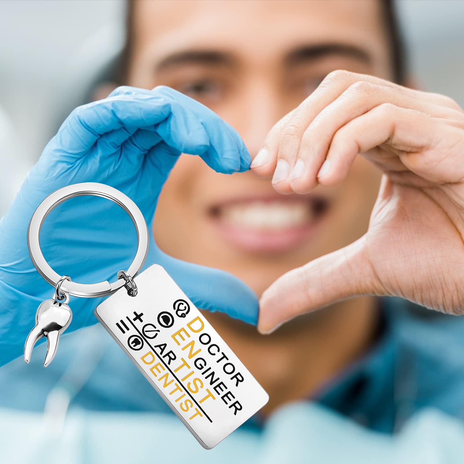 Funny Dentist Keychain - Cute Dental Hygienist Gift for Graduation, Orthodontist Jewelry - Perfect for Dental Students, Office Decor & Clinical Use