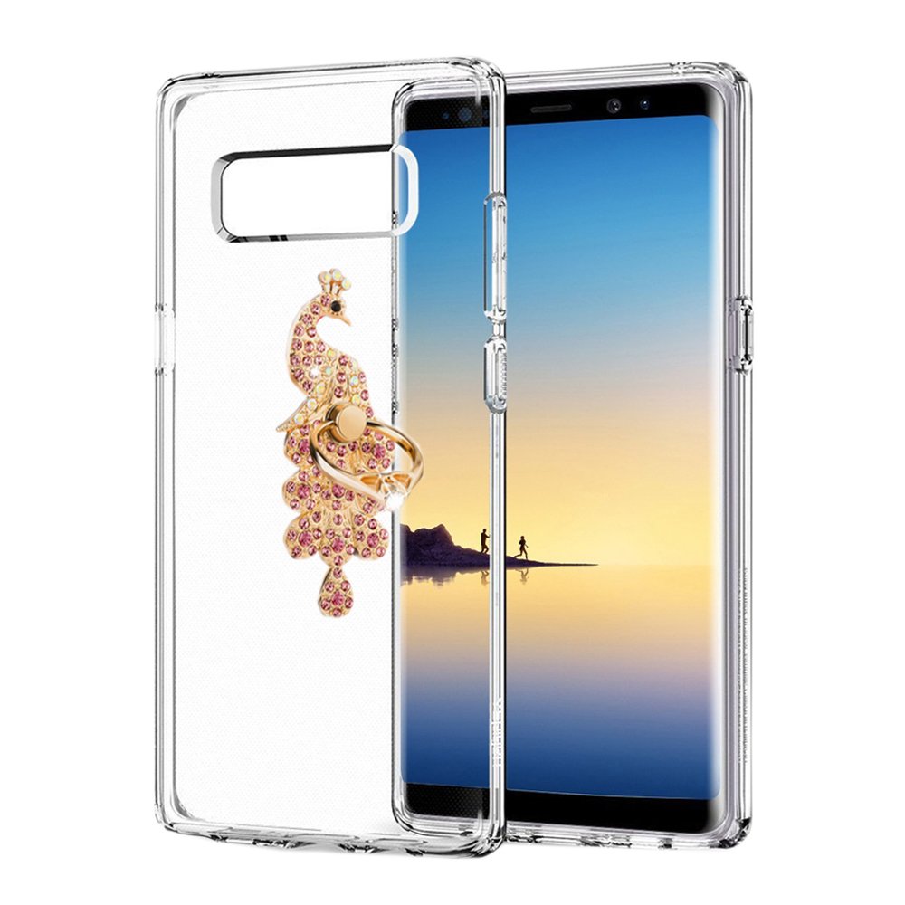 BLU R1 HD (R0010UU) Phone Case 360° Rotating Ring Kickstand - Clear Shockproof Hybrid Case with Anti-Scratch Acrylic & Soft TPU Bumper for BLU R1 HD 5.0 Inch (2016 Model Only) - Perfect for Daily Use, Travel, and Outdoor Activities