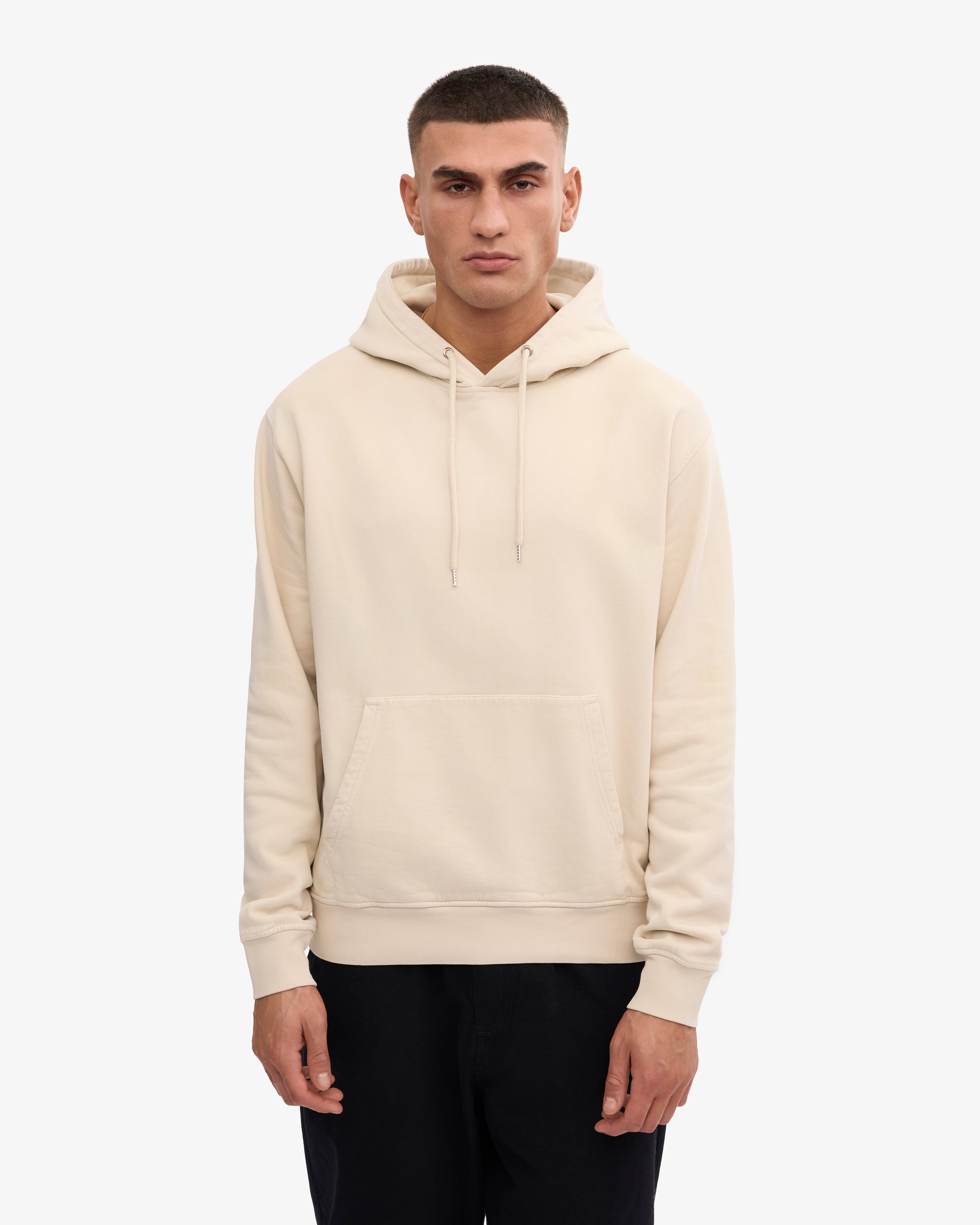 Classic Organic Cotton Hooded Sweatshirt - Ivory White | Soft & Comfortable Pullover for Men & Women | Perfect for Casual Wear, Loungewear & Outdoor Activities