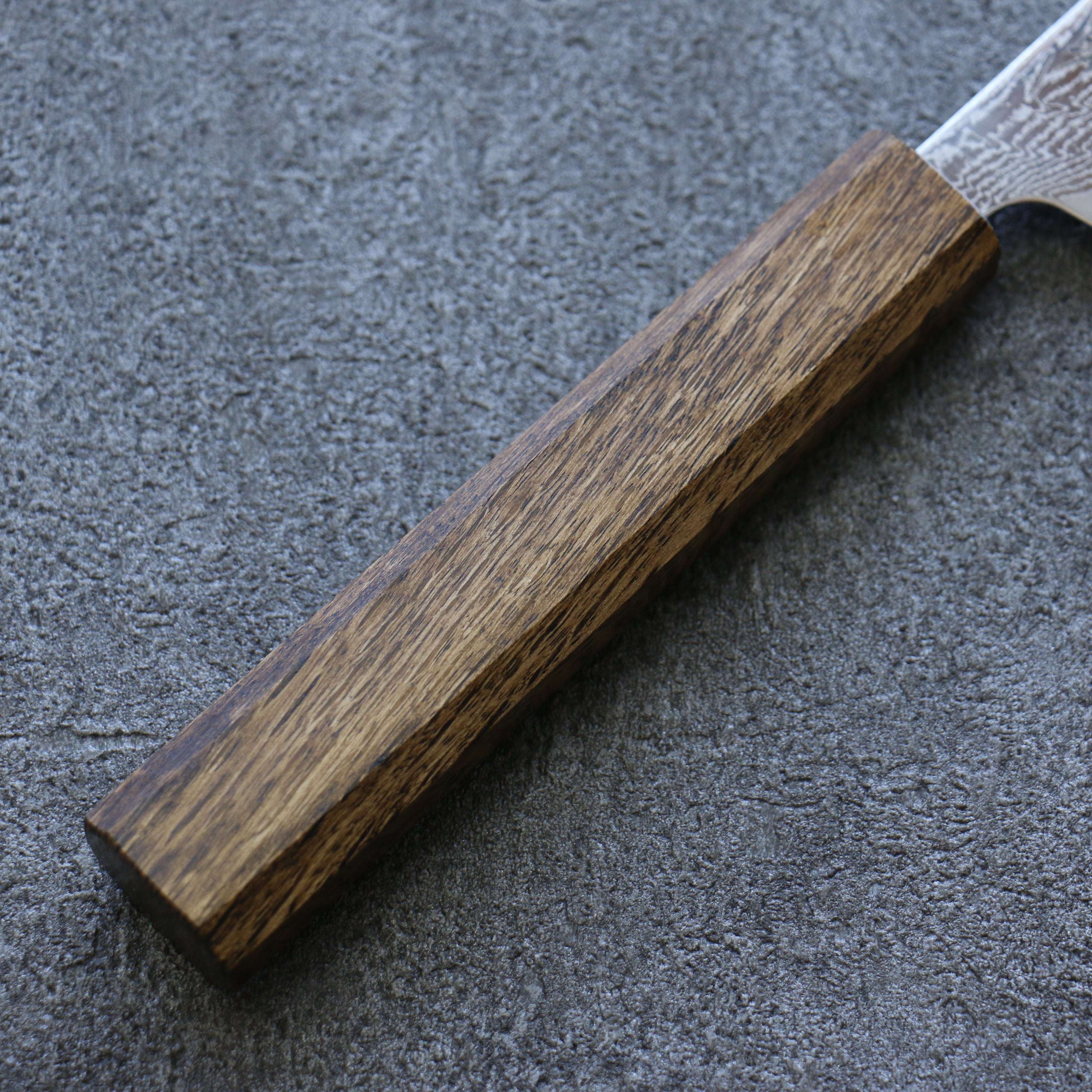 Premium Seisuke Nami AUS10 Damascus Petty Knife 80mm - Japanese Mirrored Finish Utility Knife with Oak Handle - Perfect for Slicing, Peeling & Precision Kitchen Tasks