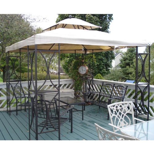 Square Finial Ball Top Gazebo Replacement Canopy Cover - Durable Outdoor Shade Solution for Patio, Garden, and Backyard Protection