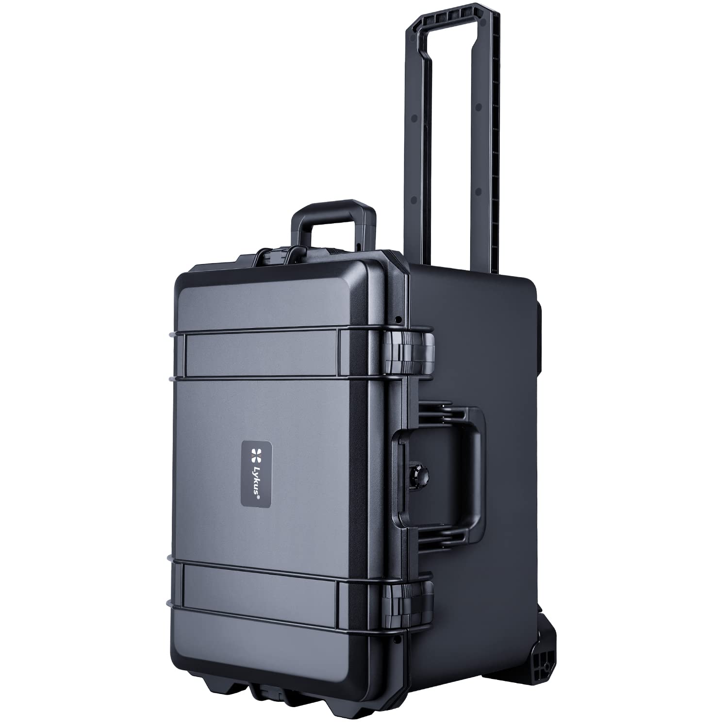 Lykus HC-5230 Large Waterproof Hard Case with Wheels & Custom Foam Insert (52x36x34.5cm Interior) - Durable Protective Storage for Cameras, Lenses, Electronics | Perfect for Travel, Outdoor Adventures & Equipment Transport