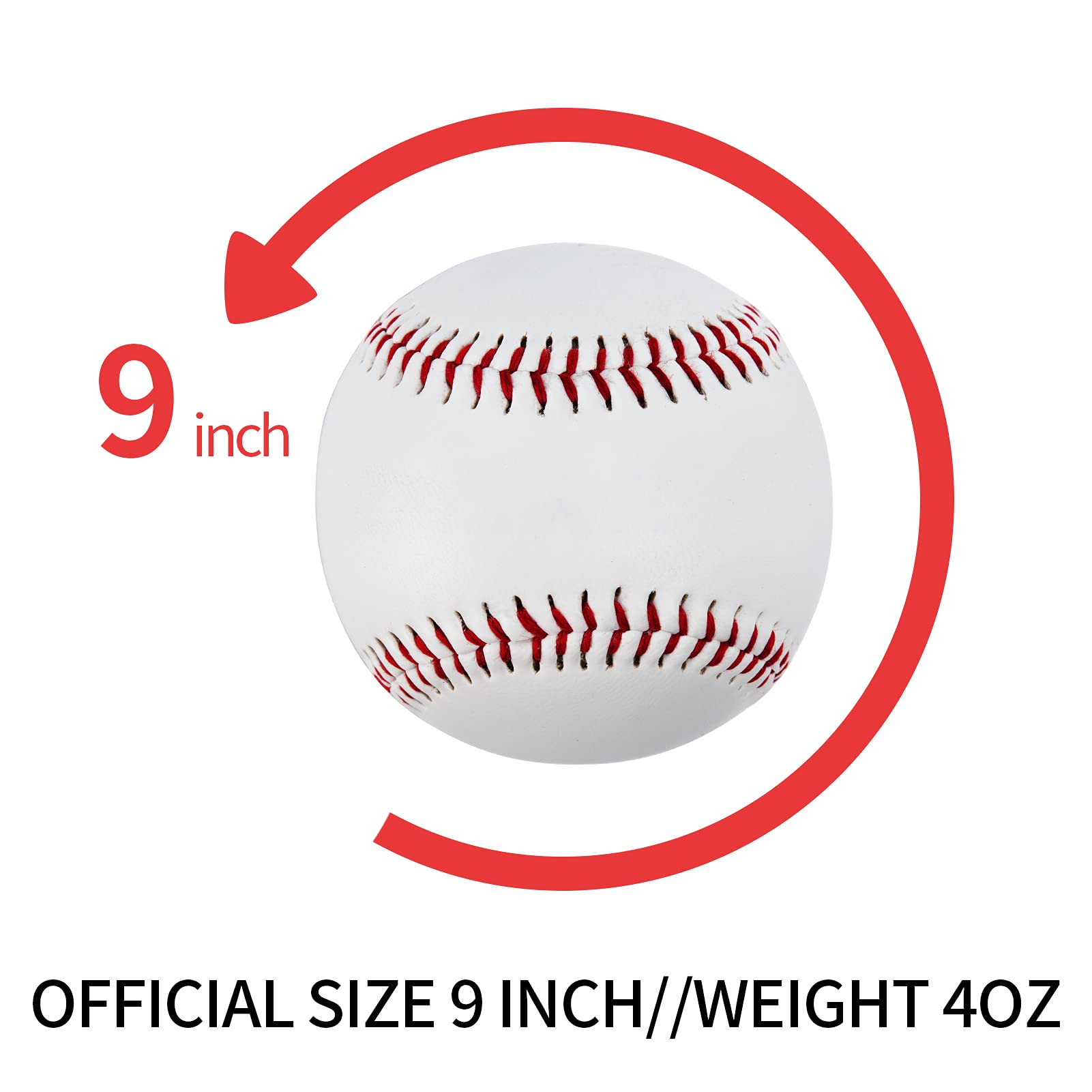 GKK 12 Pack Baseballs - 9 Inch Soft Safety Tee Balls for Kids & Youth Training | Perfect for Batting, Fielding, Pitching Practice | Great for Backyard, Little League & Baseball Drills (One Dozen)