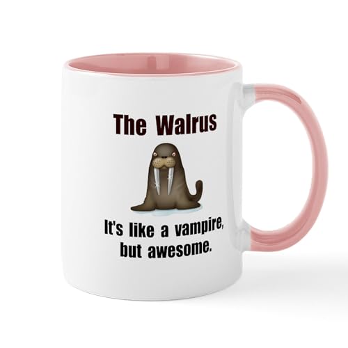 White/Pink Inside - Walrus Vampire Mug