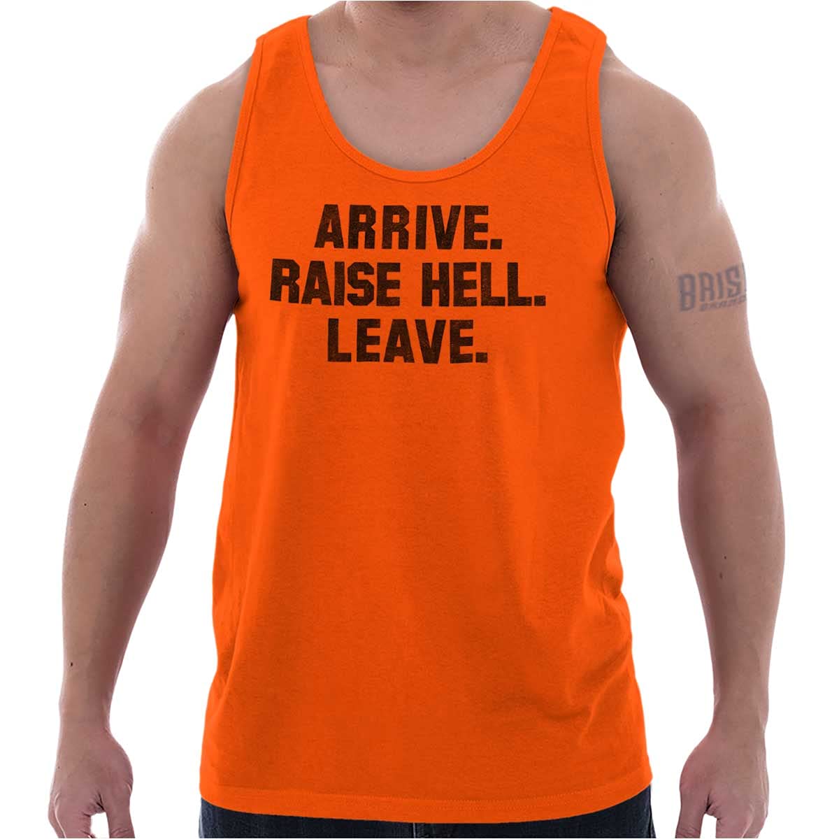 Brisco Brands 90s Retro Hell Raising Wrestler Quote Tank Top - Vintage Wrestling T-Shirt for Men & Women - Perfect for Gym, Concerts & 90s Theme Parties