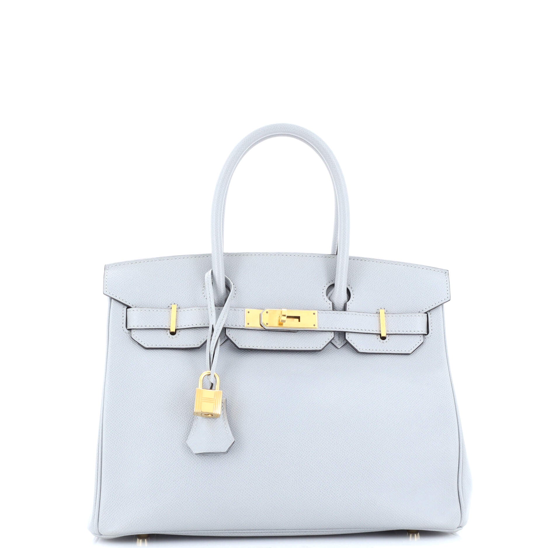 Luxury Birkin Handbag 30cm Bleu Glacier Epsom Leather with Gold Hardware - Perfect for Work, Travel & Special Occasions