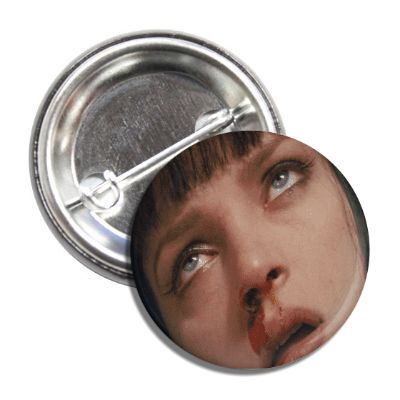 Mia Wallace Pulp Fiction Button Up Shirt - Vintage Movie Costume & Cosplay Outfit for Halloween, Parties, and Film Enthusiasts