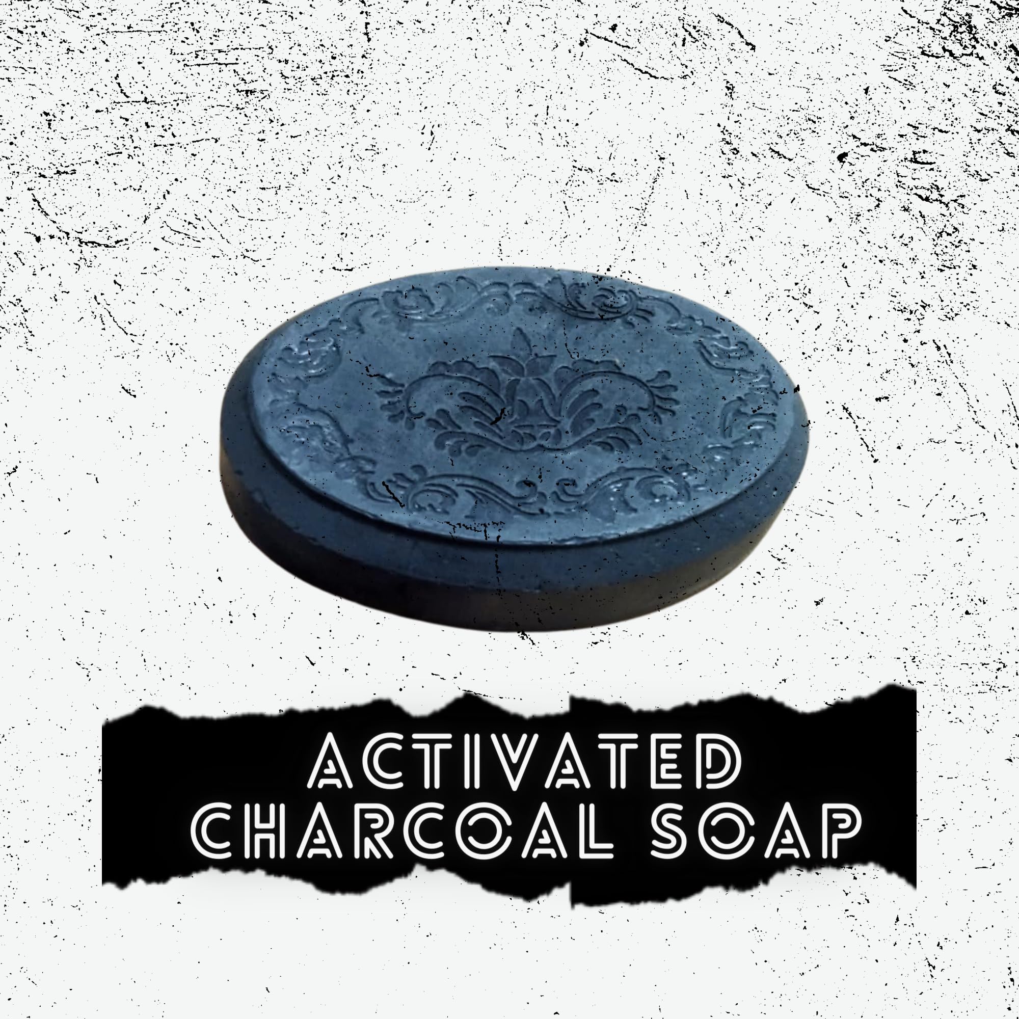 Bare Ayurveda Activated Charcoal Soap - 100% Natural Handmade Deep Cleansing Bar for Acne, Blackheads & Pollution Protection (3.5oz) | Perfect for Daily Face & Body Wash to Remove Impurities & Toxins