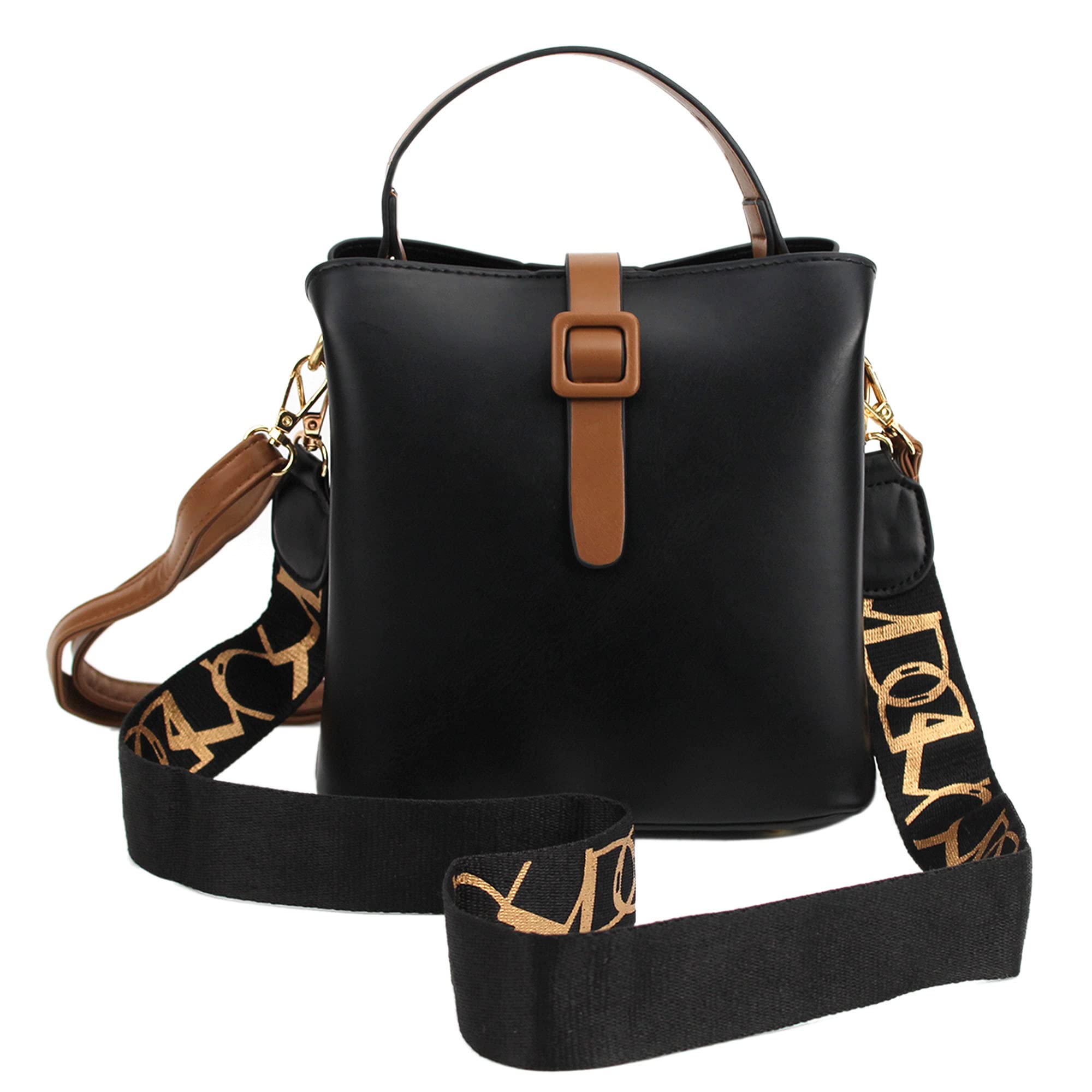 LABANCA Women's Retro Alligator Print Bucket Bag - PU Leather Crocodile Pattern Designer Shoulder Purse & Crossbody Wallet Handbag for Work, Travel & Evening Out