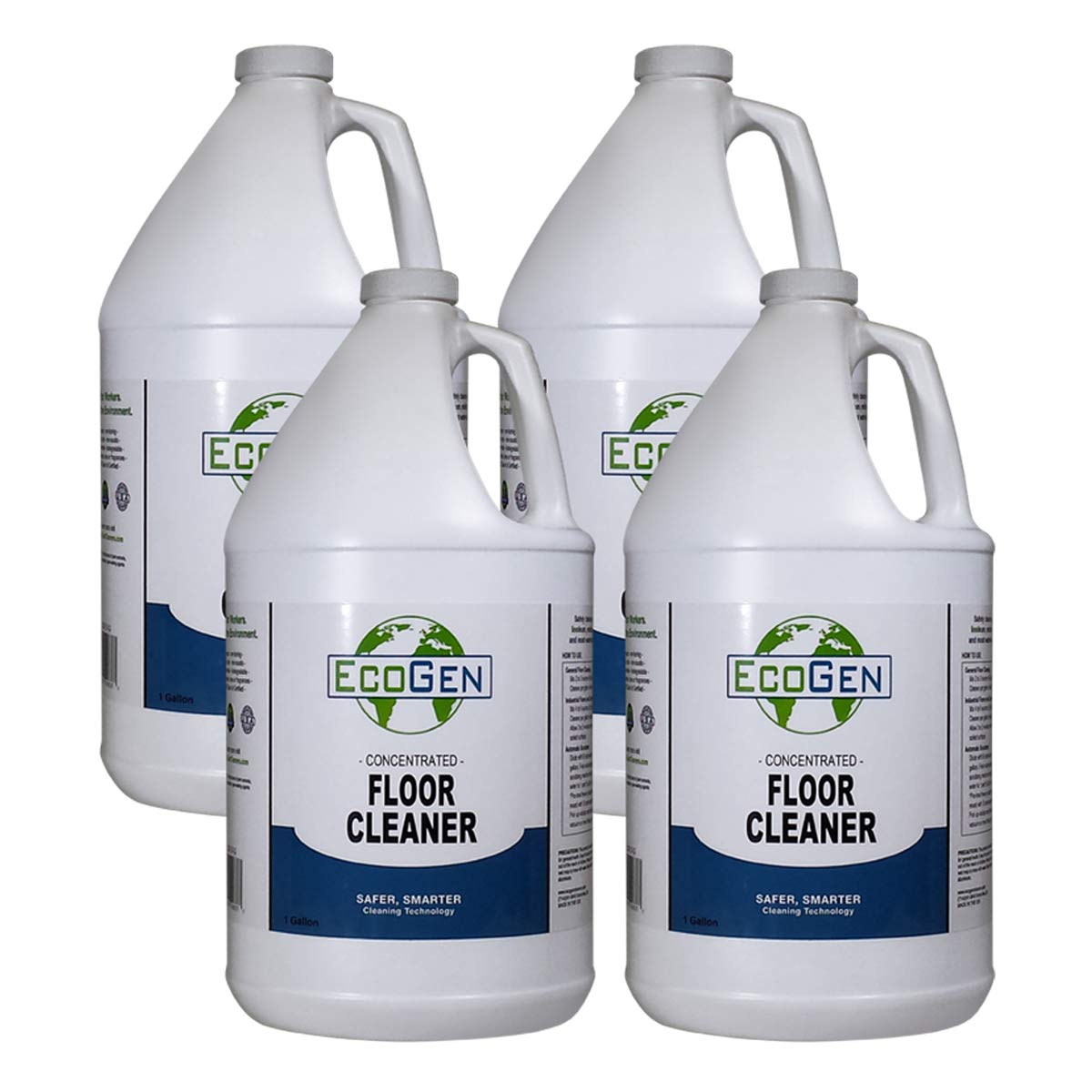 EcoGen ECOFLR-GCS Unscented Commercial Floor Cleaner Concentrate - 1 Gallon (Case of 4) | Heavy-Duty Cleaning for Warehouses, Hospitals & Retail Spaces
