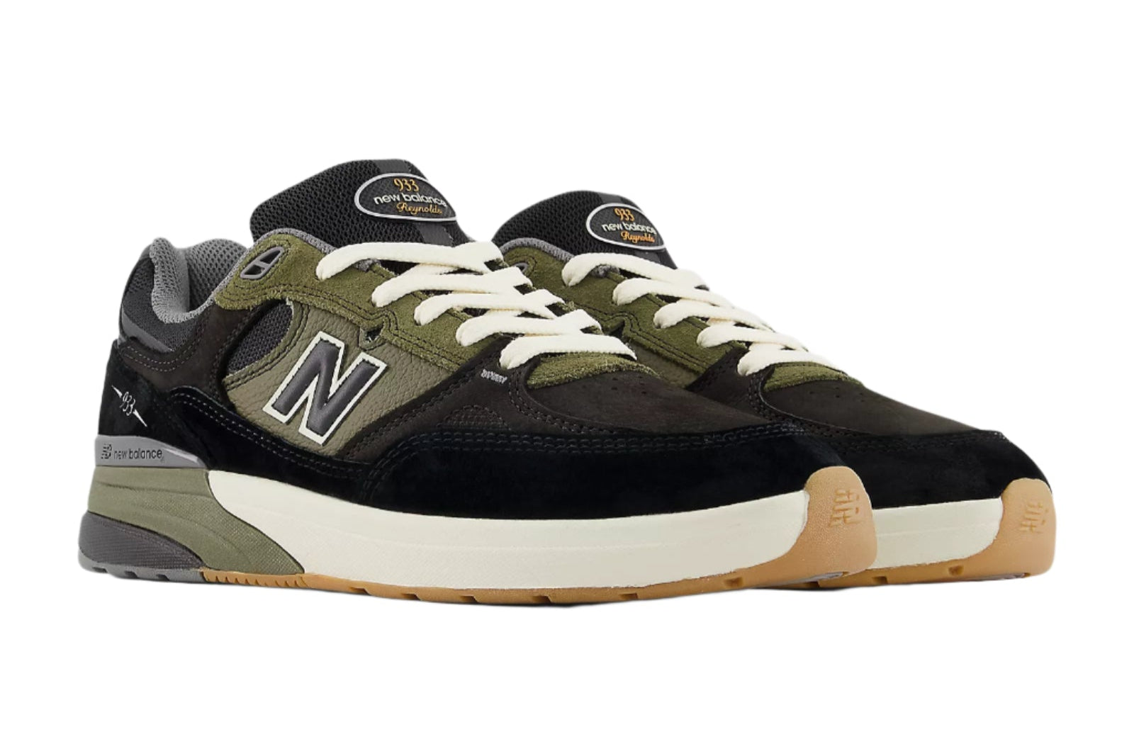New Balance Numeric Andrew Reynolds 933BST Skate Shoes - Black/Green - Men's High-Performance Skateboarding Sneakers for Street & Park Skating