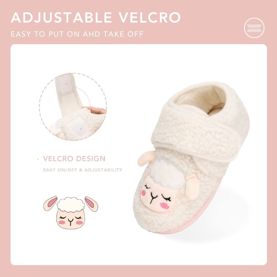 Boys Girls Warm Fuzzy House Slippers - Kids Non-Slip Indoor Outdoor Home Shoes for Toddlers | Cozy Winter Slippers for Playtime & Lounging at Home