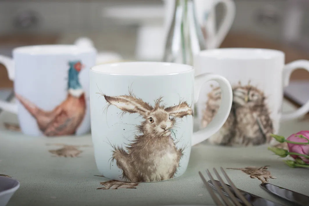 Wrendale Designs Hare Coffee Mug - Elegant Ceramic Tea Cup with Cute Hare Illustration, Perfect for Home, Office & Gifts | Ideal for Coffee, Tea & Hot Beverages