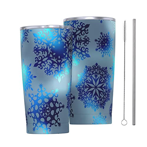 Snowflakes Blue Gray
