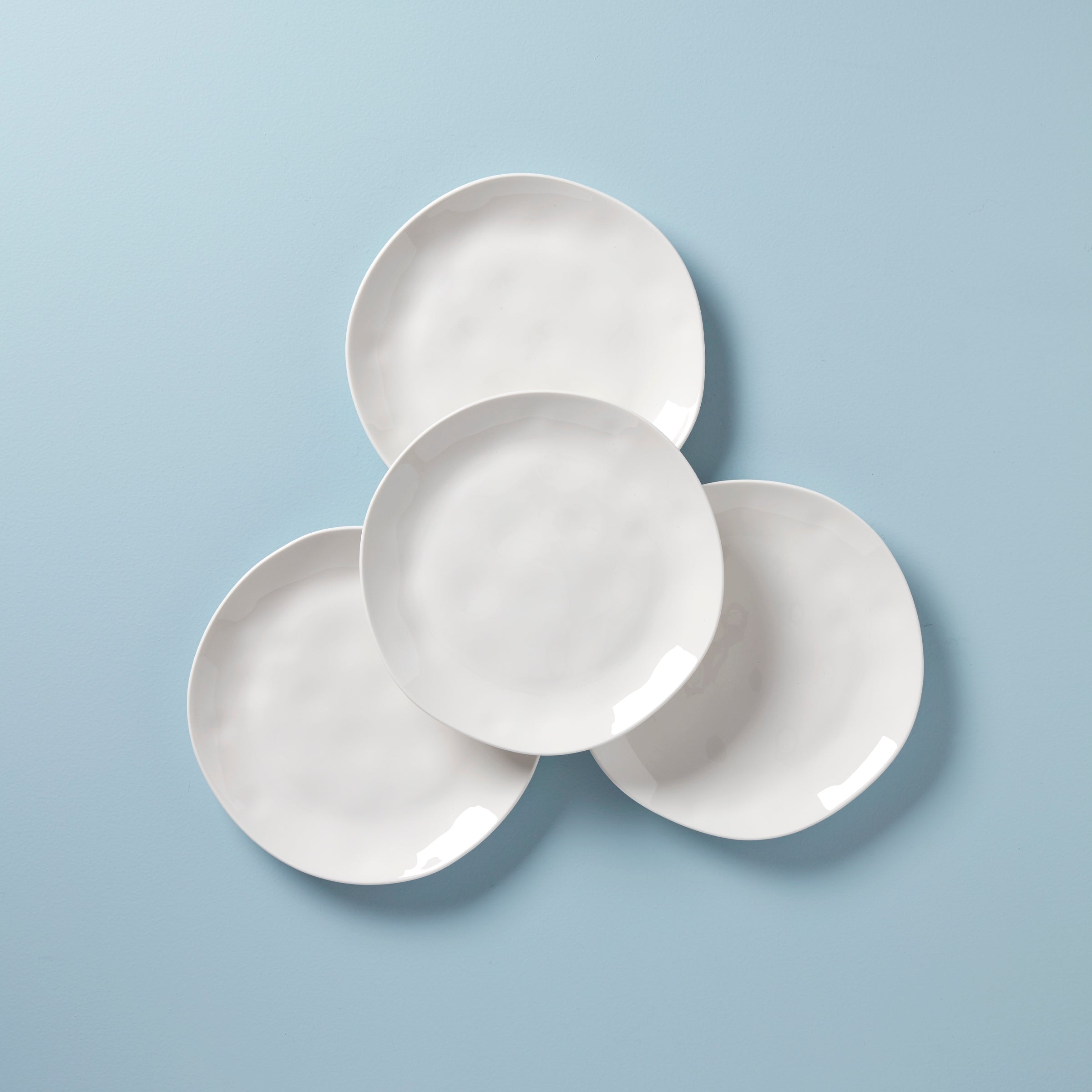 Bay Colors White Dinner Plates - Set of 4 Ceramic Plates for Everyday Dining, Parties & Restaurant Style Serving | Elegant Tableware for Home & Entertaining