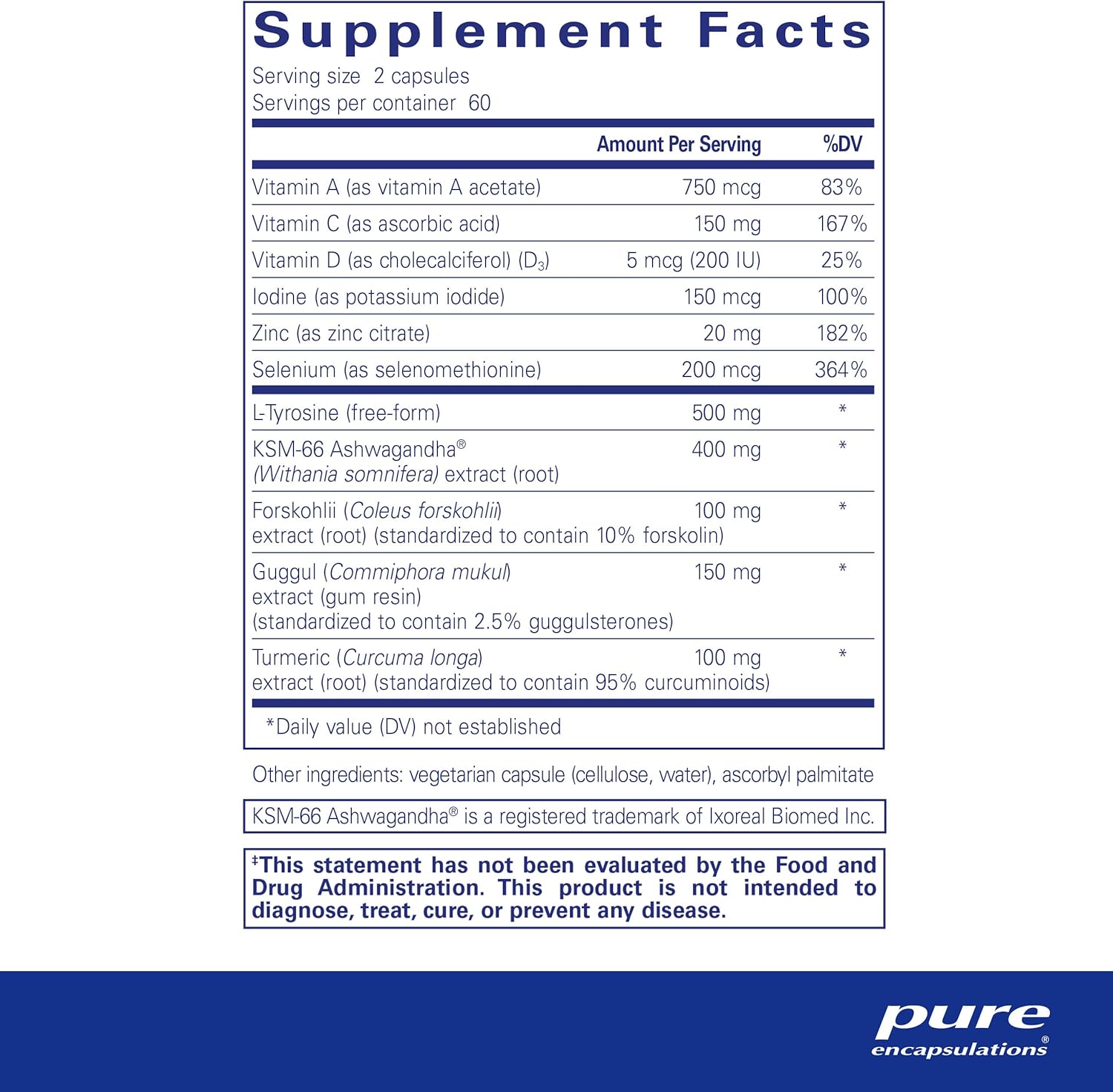Pure Encapsulations Thyroid Support Complex (TS21, TS26) - Thyroid Health Supplement for Metabolism & Energy - Supports Healthy Thyroid Function for Men & Women - Perfect for Daily Wellness Routine