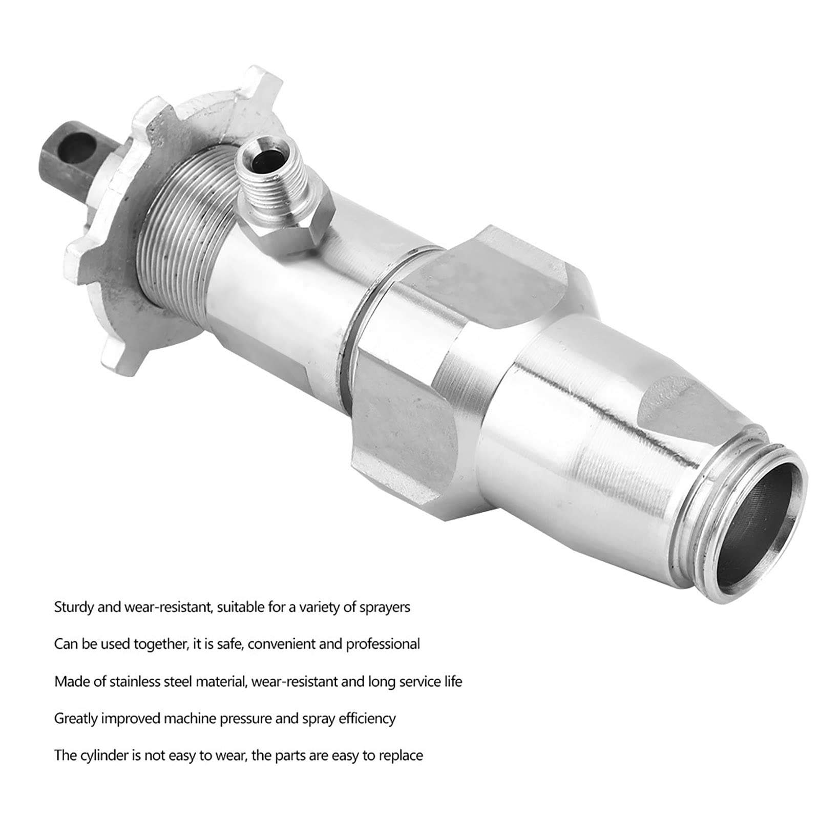 Stainless Steel Airless Paint Spray Pump Replacement with Gasket - Compatible with 390 395 490 495 595 Spraying Machines (1.5cm Inner Diameter) - Ideal for Professional Painting, Home Renovation & DIY Projects