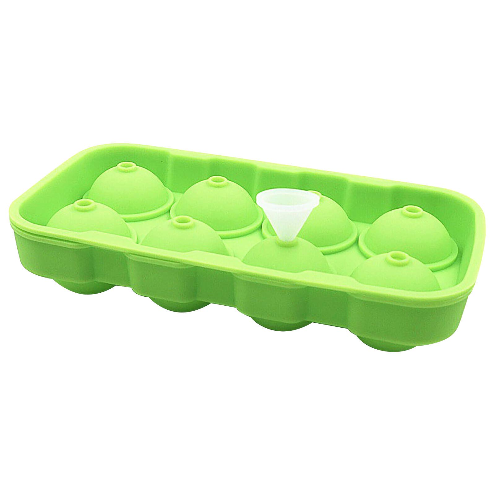Premium Silicone Ice Ball Molds Set of 8 - Whiskey Ice Cube Trays for Cocktails, Bourbon & Scotch - Reusable Freezer Safe Ice Maker for Home Bars & Parties