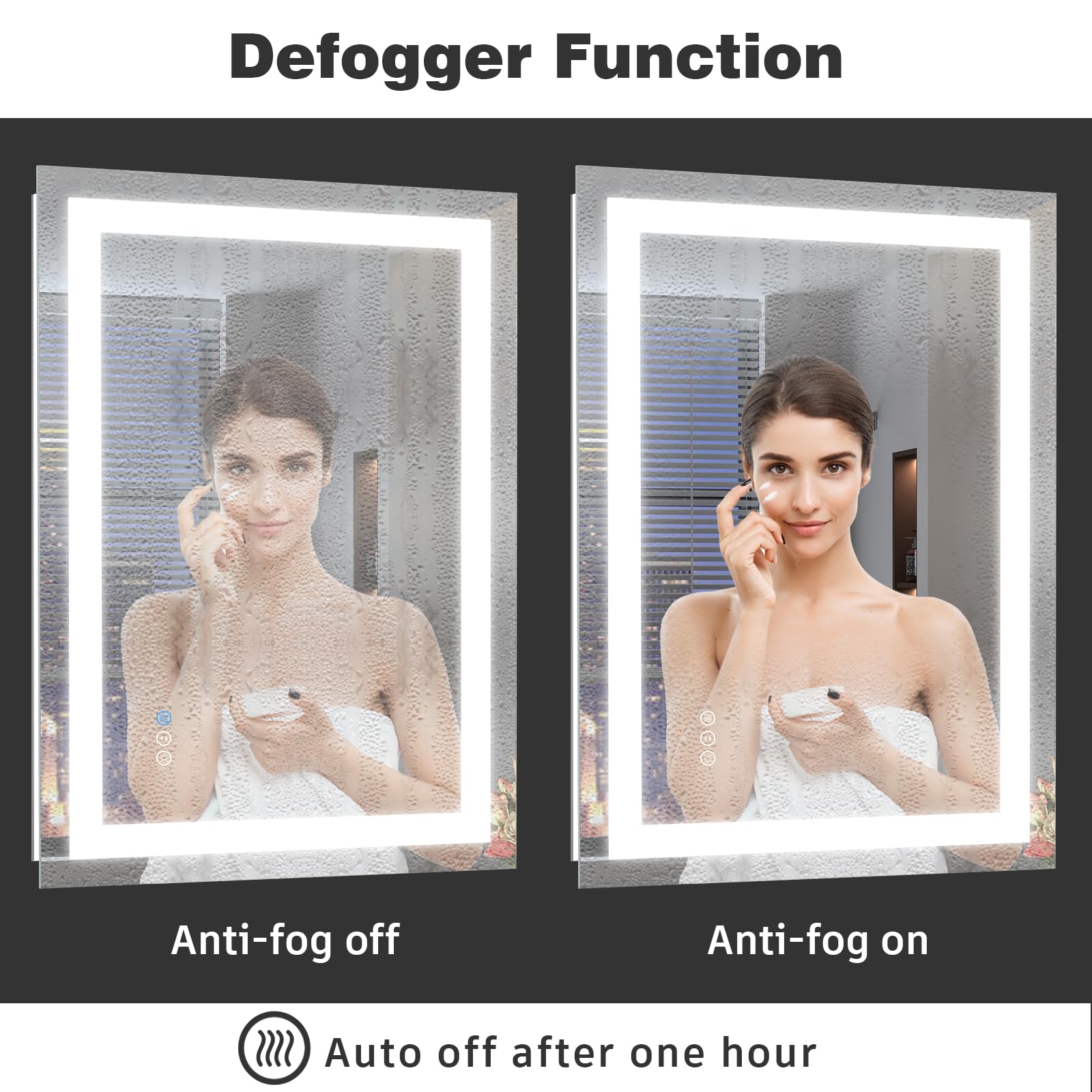 28x36 Inch LED Bathroom Mirror with Dimmable Front & Backlit Lights - Anti-Fog, Shatterproof Vanity Mirror for Wall Mounting - ETL Certified (Perfect for Makeup, Shaving & Home Decor)