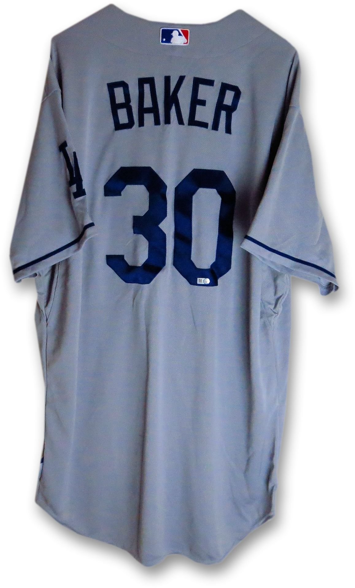 Scott Baker #30 Dodgers Road Gray 2015 MLB Team Issue Jersey - Authentic Baseball Uniform for Fans & Collectors - Perfect for Games, Events & Memorabilia Display