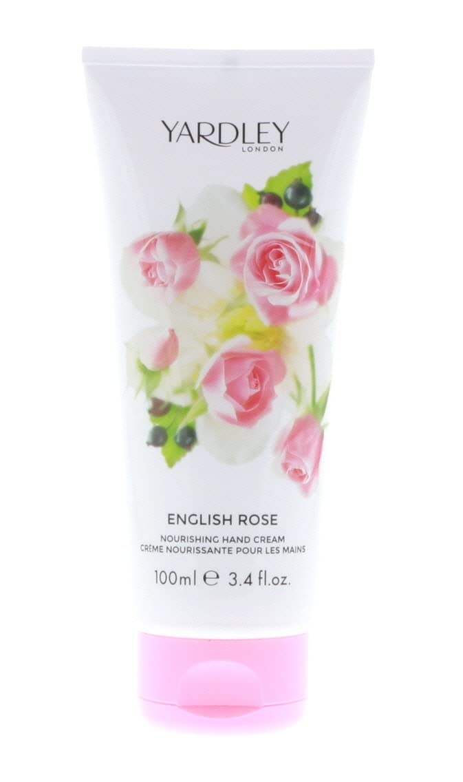 Yardley English Rose Nourishing Hand Cream 3.4 oz - Moisturizing & Hydrating for Dry Skin - Perfect for Home, Office & Travel Use