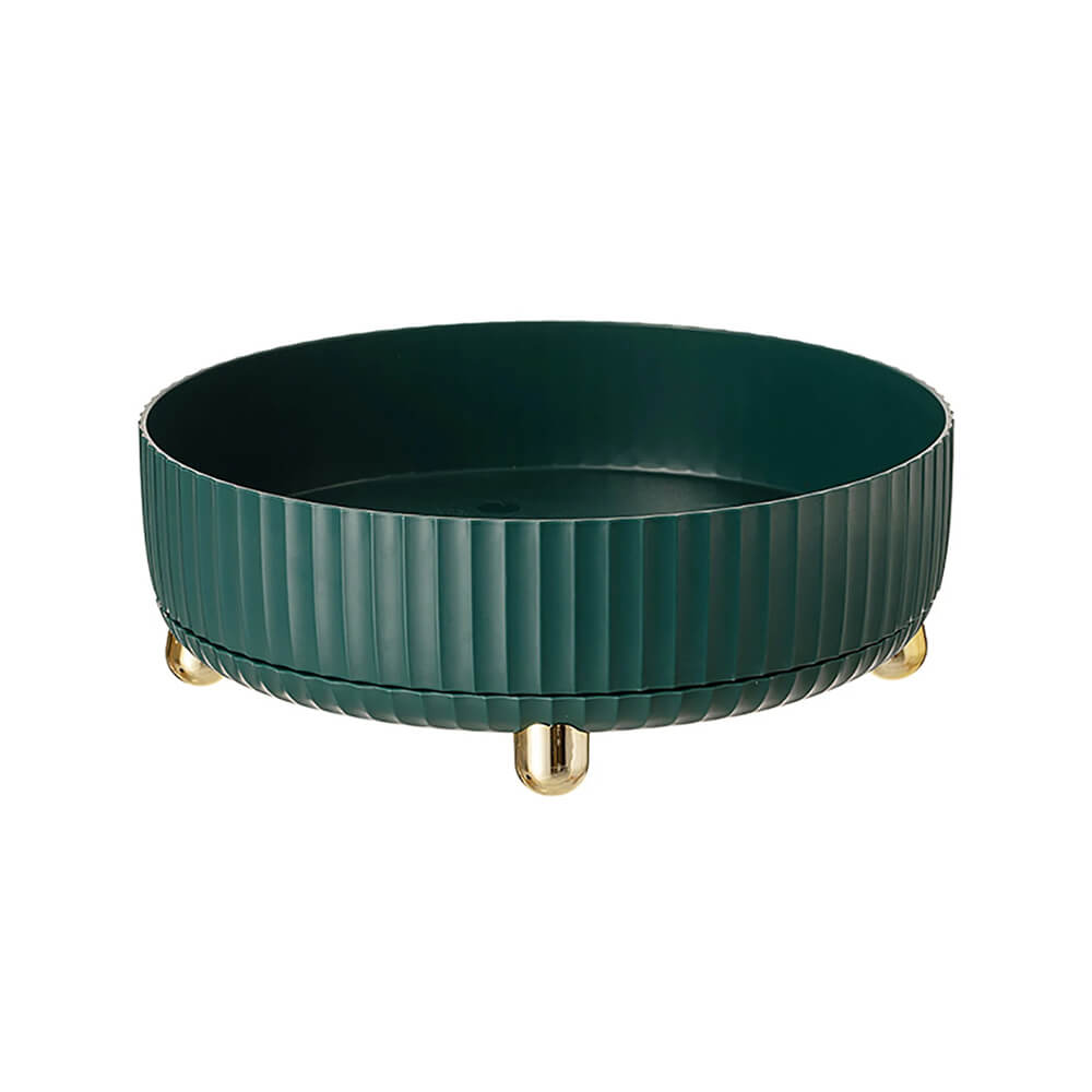 Non-Slip Lazy Susan Turntable - 12 Inch Round Rotating Tray for Kitchen, Dining Table, Spice Organization & Party Serving - Durable Plastic with Non-Skid Base
