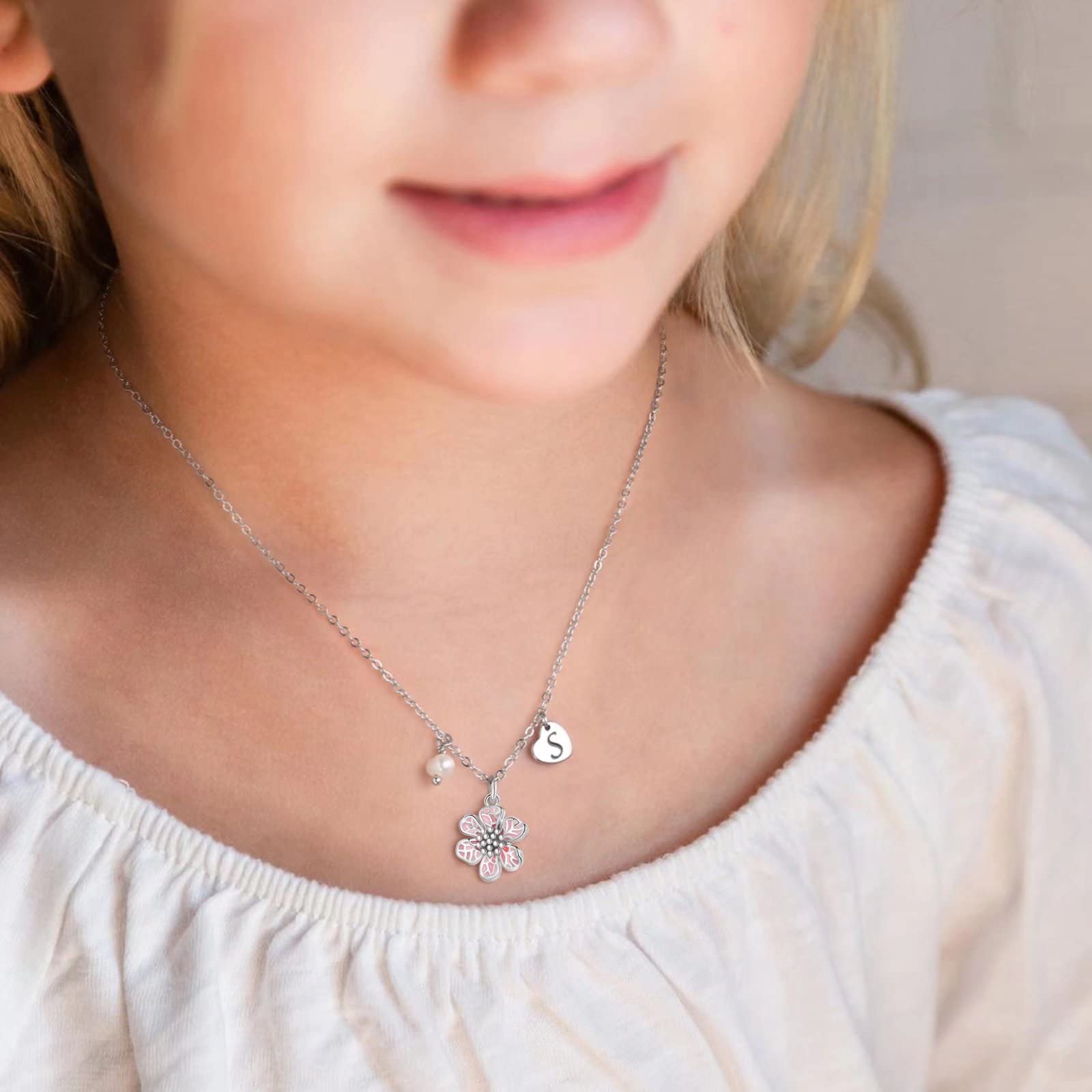14K Gold Plated Heart Initial Necklace for Women - Personalized Letter Pendant, Dainty Flower Girl Proposal Gift, Wedding Bridesmaid Jewelry | Perfect for Anniversaries, Valentine's Day & Special Occasions