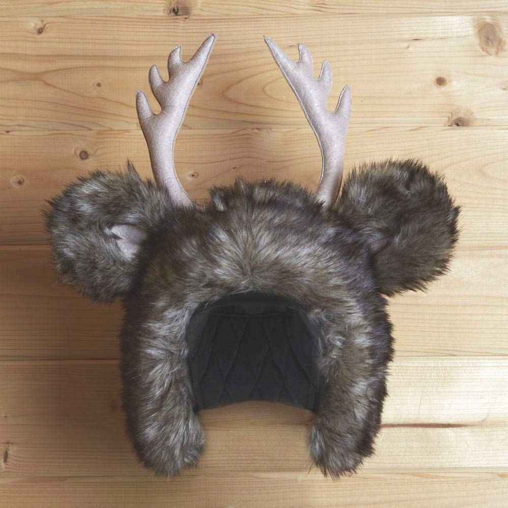 Headztong Reindeer Ski Helmet Cover with Antlers & Cute Ears - Fun Christmas Costume Accessory for Skiing, Snowboarding & Winter Sports